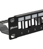 UTP blank patch panel with back bar | 24 port | NX-PP-24BM-1U | Nexa